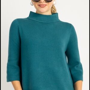 Elegant Teal Women's Turtleneck Sweater